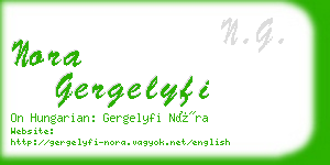 nora gergelyfi business card